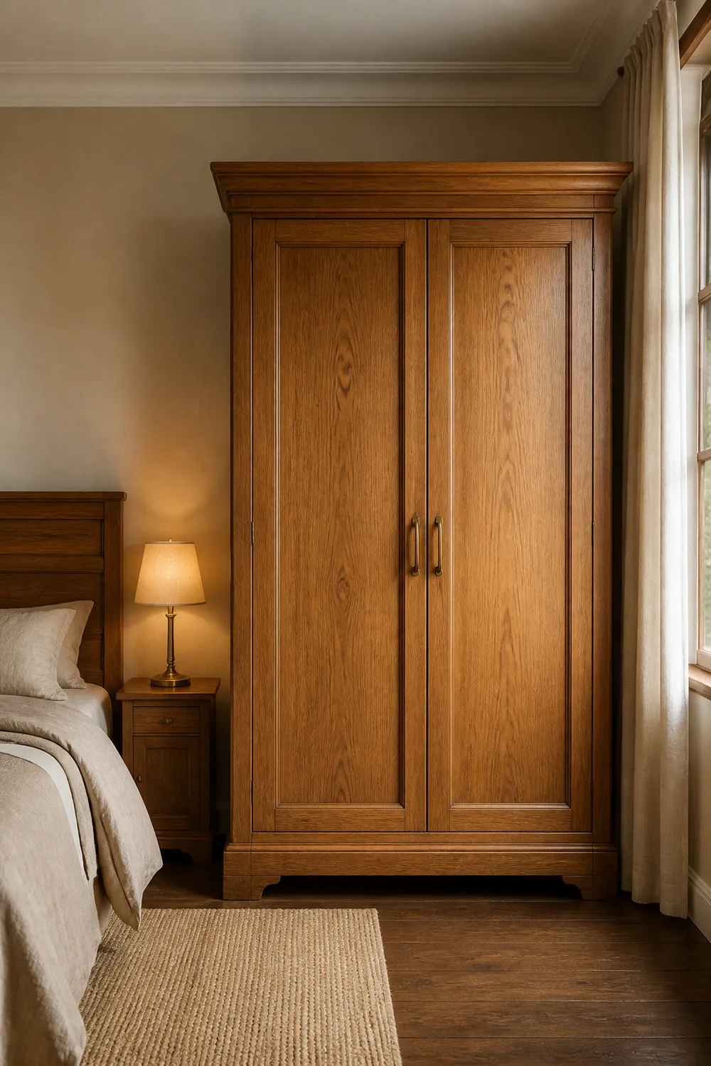 Solid wood wardrobe