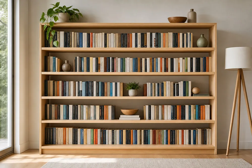 Five-tier long-span shelving unit